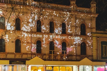 Illuminated 179 George Street.