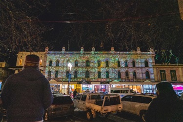 Illuminated 179 George Street.